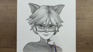Как нарисовать чёрную кошку из мультсериала «Леди Баг и Супер Кот» — пошаговое руководство