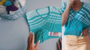 Футболка Спицами из Хлопка