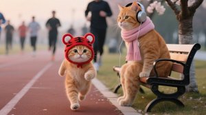 Котёнок в тигровой шапочке бежит марафон — от падений до большого трофея! | Дневники Дейзи 52