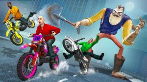 ПОБЕГ НА БАЙКАХ ОТ ПРИВЕТ СОСЕД! УГАР И БЕЗУМИЕ В Garry`s Mod