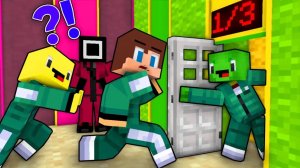 Джей Джей и Майки играют в новую игру про кальмаров 2 с Бананакидом. Майнкрафт Мультик