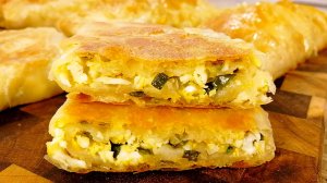 Даже скалка не понадобится! Слоёные, хрустящие, вкусные пирожки. Хоть на сковороде, хоть в духовке.