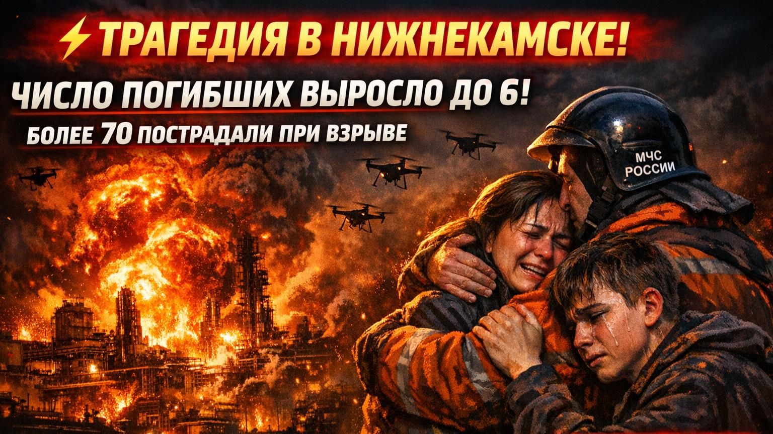 💥 ТРАГЕДИЯ В НИЖНЕКАМСКЕ! ЧИСЛО ПОГИБШИХ ВЫРОСЛО ДО 6! БОЛЕЕ 70 ПОСТРАДАЛИ ПРИ ВЗРЫВЕ смотреть онлайн
