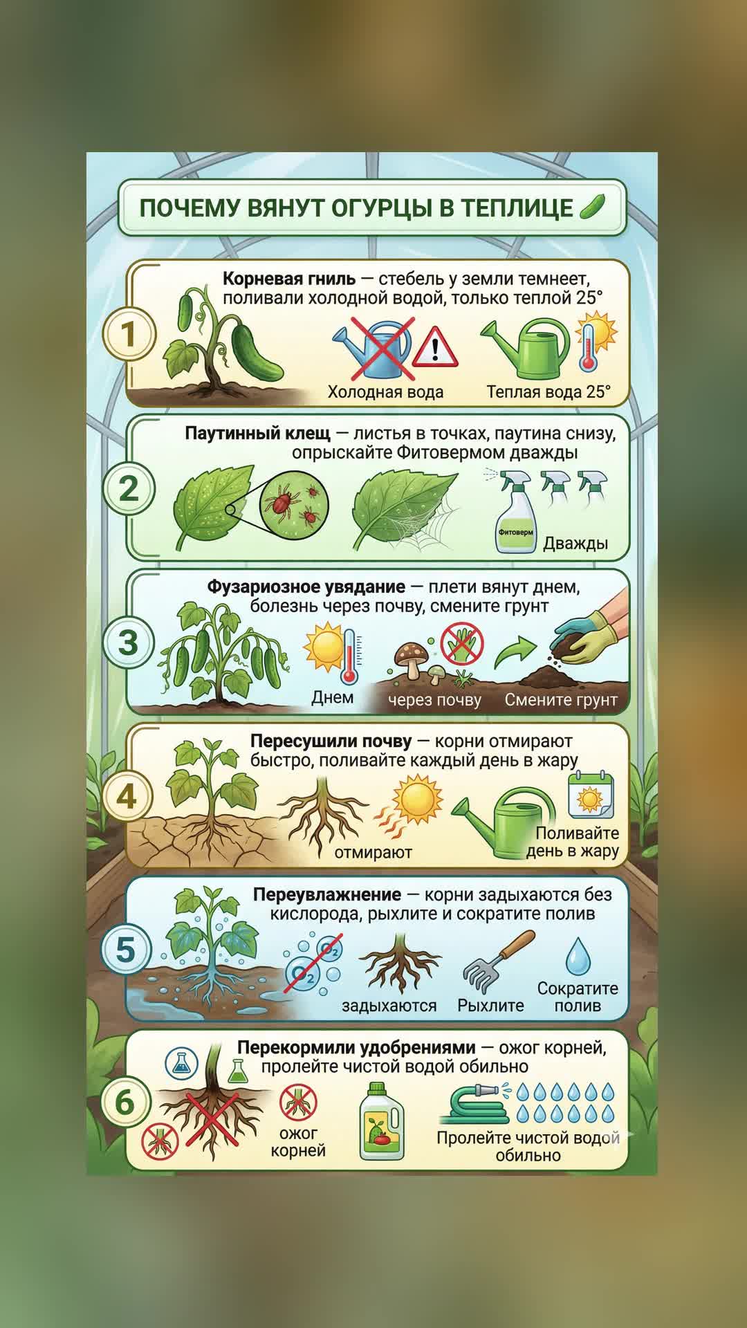 Почему огурцы вянут в теплице