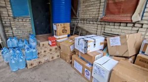 Донецк. Привезли гуманитарную помощь на посёлок шахты №12