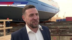 Церемония спуска на воду нового краболовного судна «Капитан Житников» прошла в Нижегородской области