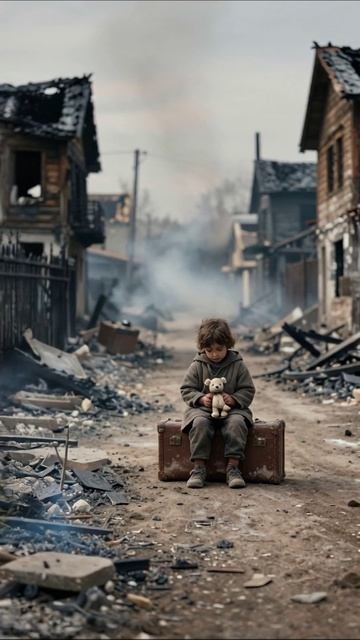 Потерянная надежда среди руин #война #беда #безысходность