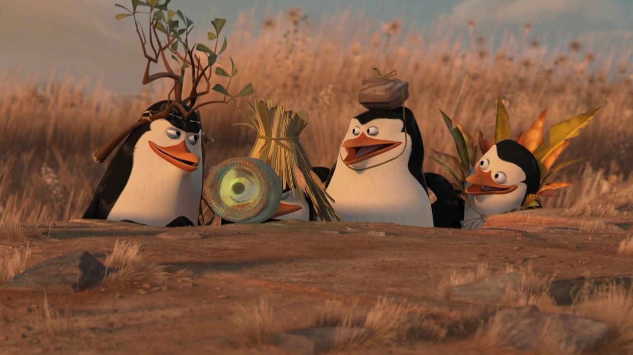 Операция Ловушка для туристов (туристы сбивают пингвина Прапора) отрывок из мультфильма Мадагаскар 2