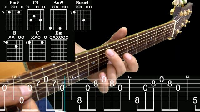 ИГРА АККОРДАМИ на Гитаре 022. Уроки Гитары. Аккорды и табы для Гитары Guitar B28 смотреть онлайн