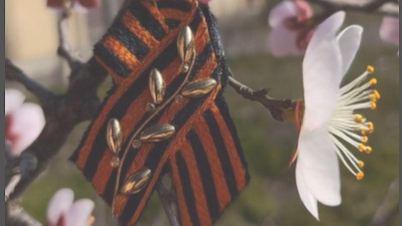 МК  Брошка Георгиевская лента Часть 3. Перенос рисунка.