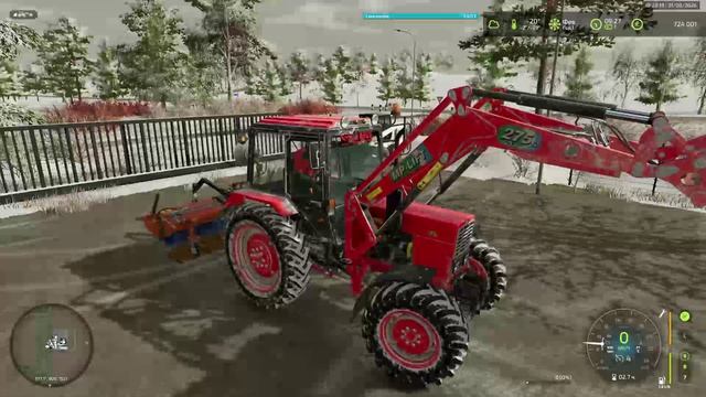 Farming Simulator 22 Село Ягодное. "Лютый мороз и уборка снега на базе" #5