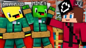 Майки узнал, что он играет против Джей Джей в игре Кальмара 2. Майнкрафт Мультик