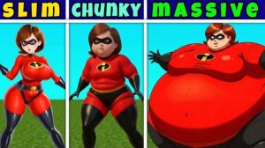 Minecraft пиксель-арт Эластика в разных вариациях! Худышка VS Пышка VS Гигант РЕАКЦИЯ