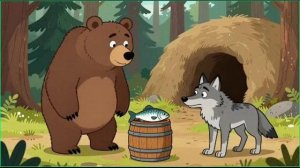 Сказка "Как медведь волка перехитрил"