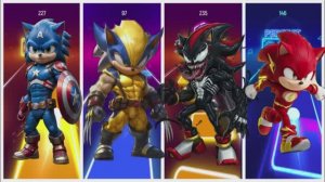 Битва Соников: Веном Соник против Капитана Ежа, Росомахи и Флэша в Тайлс Хоп