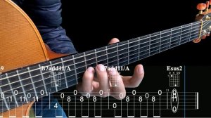 ИГРА АККОРДАМИ на Гитаре 034. Уроки Гитары. Аккорды и табы для Гитары Guitar B28
