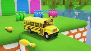 5 маленьких шариков и прыгающий школьный автобус песня Колеса на автобусе детские песенки для детей