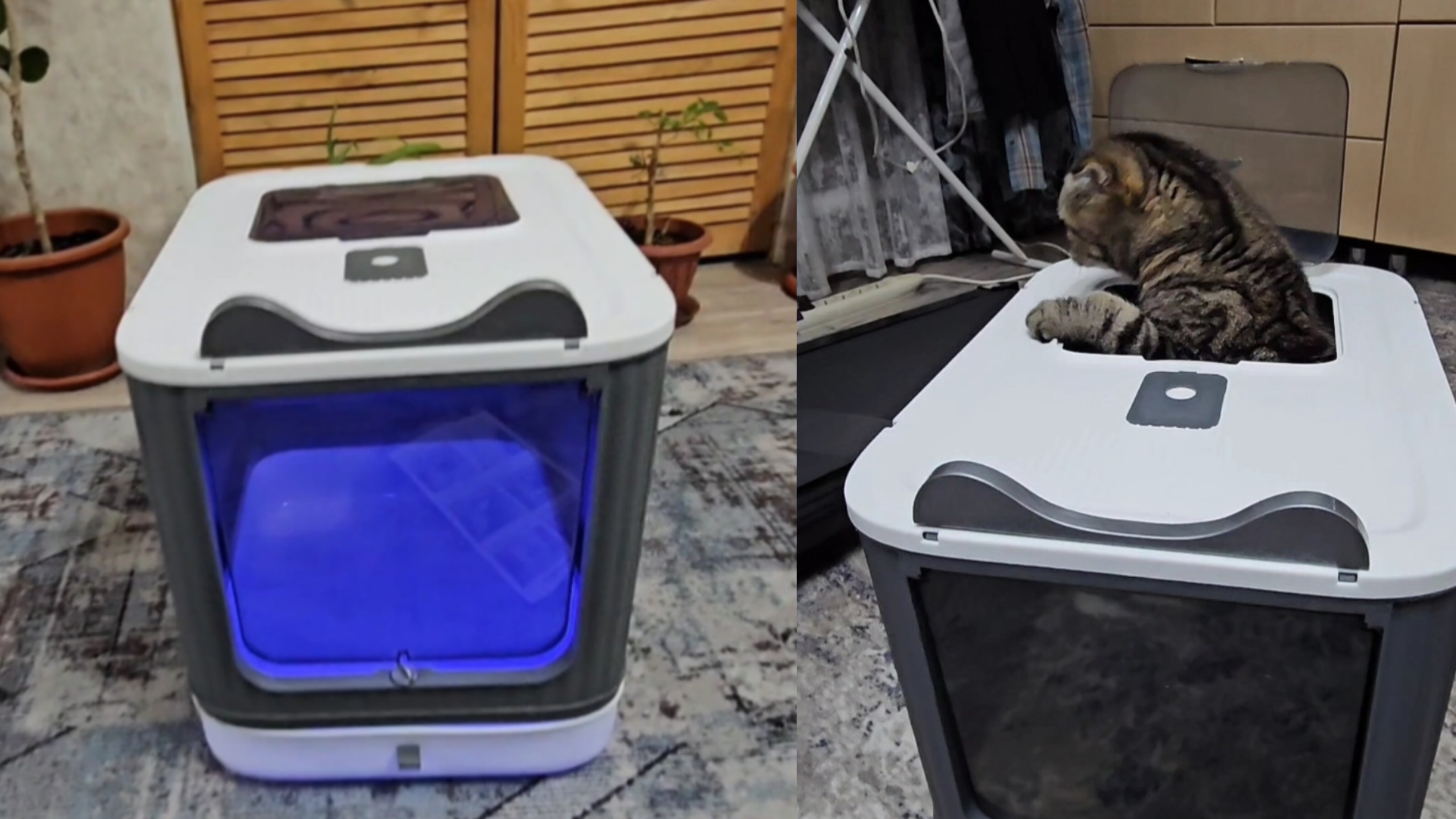 Умный лоток с защитой от микробов и неприятного запаха