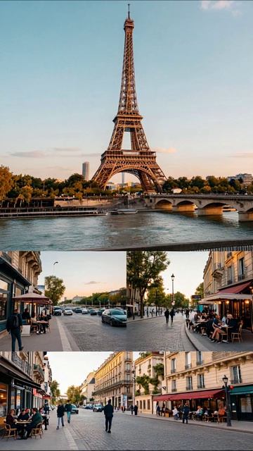 Прогулка по Парижу: Эйфелева башня и очарование улочек #Париж #ЭйфелеваБашня #путешествия