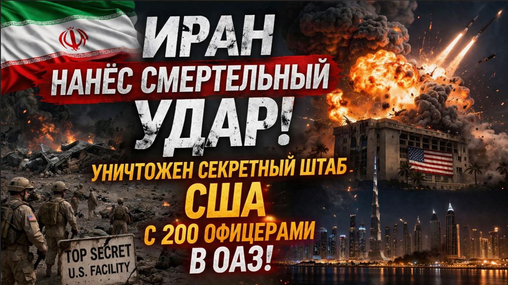 ИРАН НАНЁС СМЕРТЕЛЬНЫЙ УДАР! Уничтожен секретный штаб США с 200 офицерами в ОАЭ! смотреть онлайн