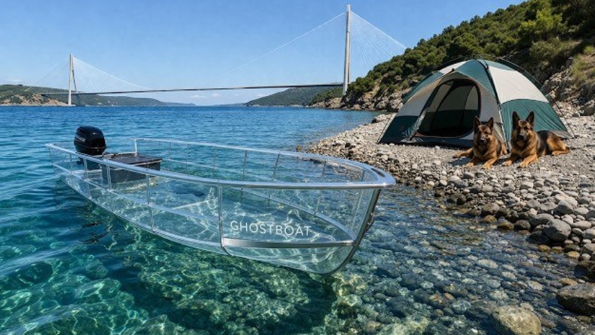 Кемпинг с прозрачной лодкой. Приготовление такос на Босфоре.