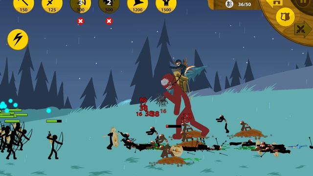 Stick War Legacy,  миссия 385 ( Insane, без баффов, гальванический скин)