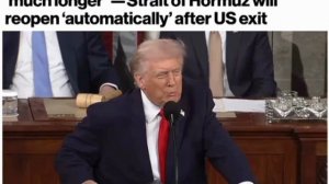 ‼️🇺🇸🇮🇷Война с Ираном скоро закончится, Ормузский пролив откроется автоматически, — Трамп 

➖«Мы