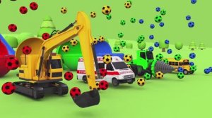 Игрушечные строительная техника буровая установка машина скорой помощи экскаватор и школьный автобус