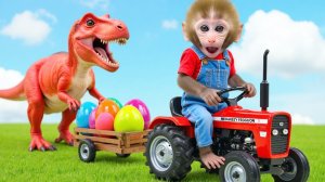 Мультики для детей. Обезьянка попала в мир динозавров, мультик/видео про обезьянку.