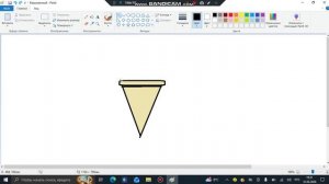 Рисуем мороженое в виде рожка в MS Paint.