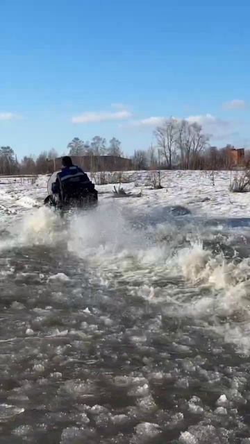 50 метров пролетел по луже тайга патруль 500.