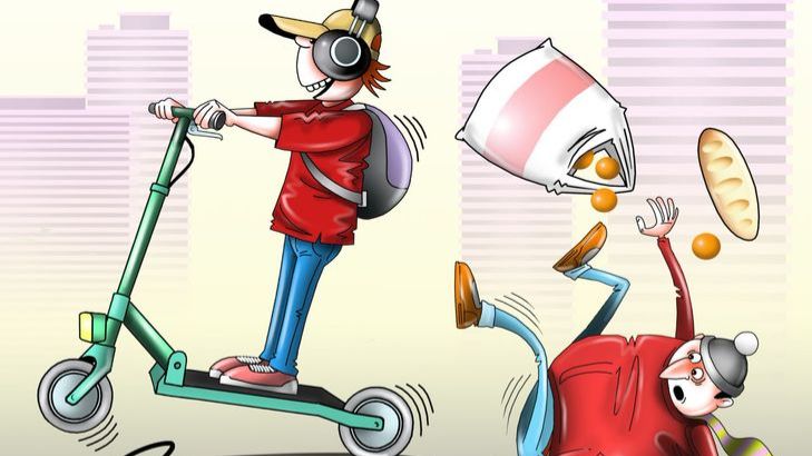 Яркий электросамокат HITWAY H17