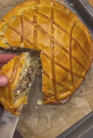 Курник по-царски с блинами 🔥