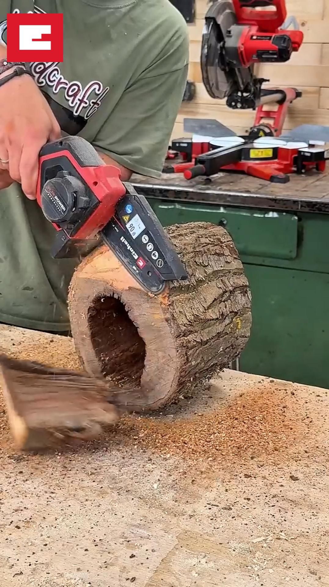 Einhell Стильное кашпо из природного материала.