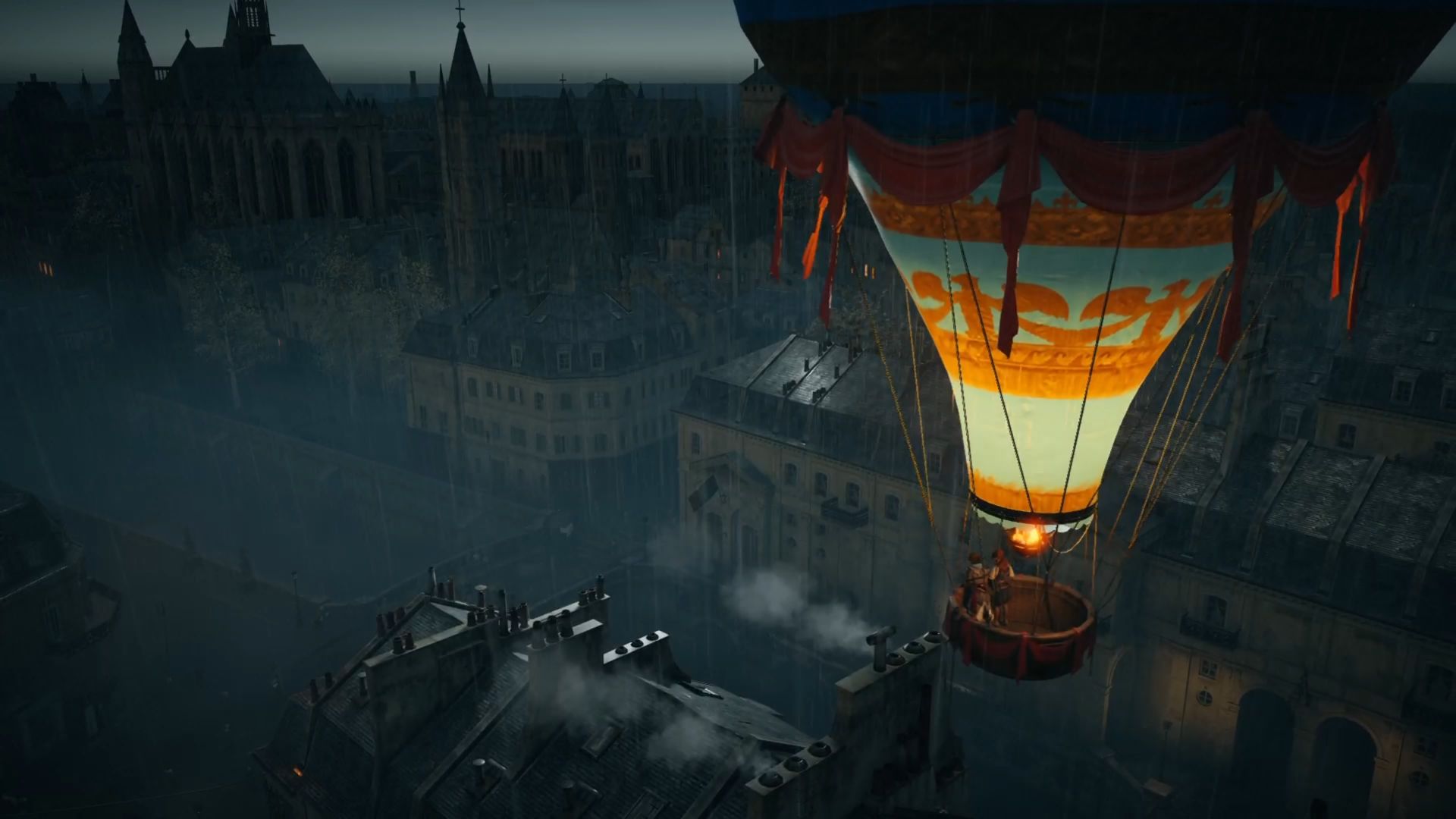 19 .Assassins Creed Unity. Ps 4. RUs озвучка. Полет на воздушном шаре.