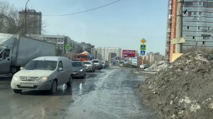 4K Новосибирск Гусинобродское шоссе Кошурникова Федосеева Сибирь Весна Апрель Недвижимость Сити154