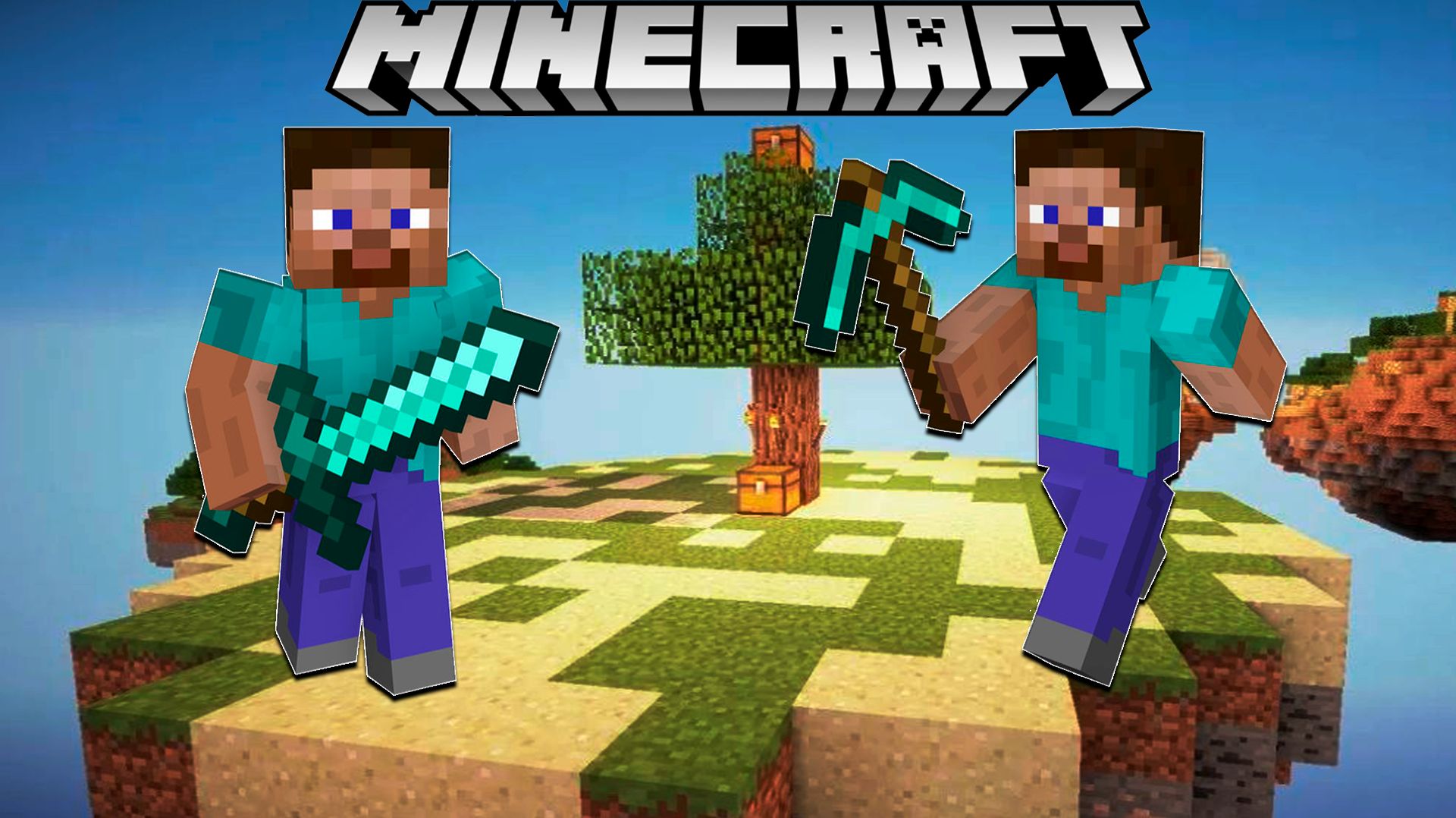 ПРОБУЮ ИГРАТЬ В СКАЙ ВАРС MINECRAFT! 2 ЧАСТЬ!