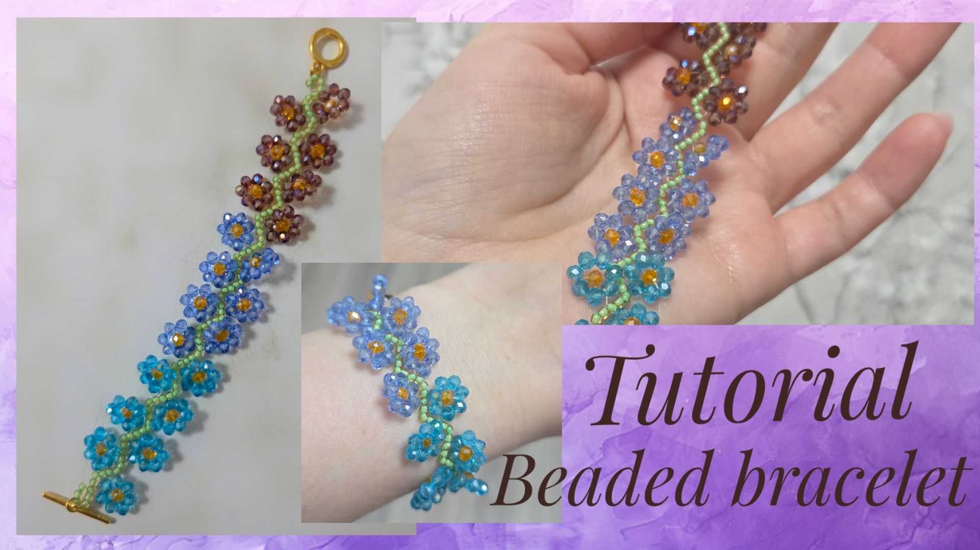 Мастер-класс: Браслет из хрусталя цветочный  Tutorial: Crystal Floral Bracelet