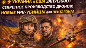 ⚡ УКРАИНА И США ЗАПУСКАЮТ СЕКРЕТНОЕ ПРОИЗВОДСТВО ДРОНОВ! НОВЫЕ FPV-УБИЙЦЫ ДЛЯ ПЕНТАГОНА!