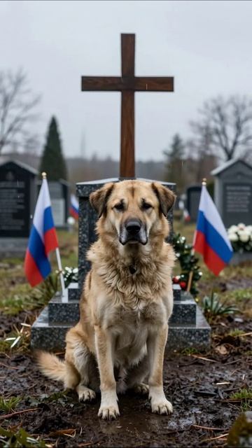 Печаль и преданность: тишина кладбища #собака #память #утрата