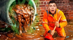 ГЛЕНТ ЧИСТИТ КАНАЛИЗАЦИЮ ГОРОДА В ИГРЕ Drain Sim! #глент