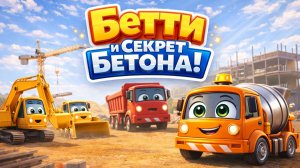 Бетономешалка Бетти и Секрет Бетона! Как делают бетон? Развивающий мультфильм с машинками для детей!