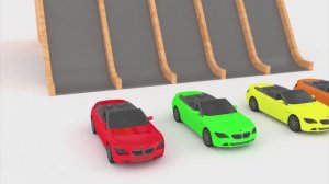 Изучение цветов с помощью уличных транспортных средств Изучение цветов с помощью водовозов для детей