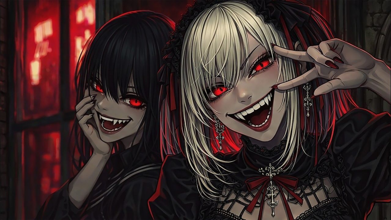 VAMPIRE STUDENT DARK CYBERPUNK METAL