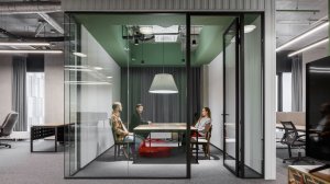 Двойные стеклянные перегородки для офиса лофт Офикон