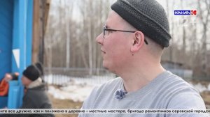 В деревне Морозково завершается ремонт кровли школьного пищеблока