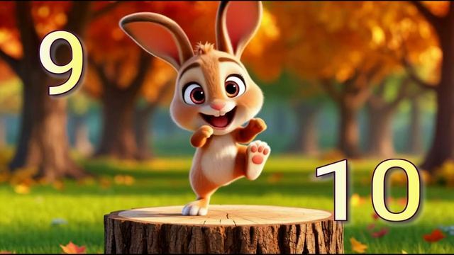 Раз Два Три! 🐰 Поймай меня! Весёлая считалочка для малышей. Песенка с движениями