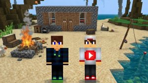 Новое Выживание на острове с Лисëнком "день-3" в майнкрафт {Белчëнок}