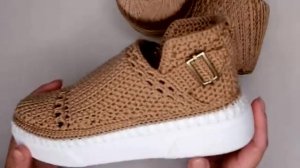БОТИНКИ- МОКАСИНЫ ЖЕНСКИЕ ТЕПЛО И СТИЛЬНО ВЯЖЕМ КРЮЧКОМ CROCHET SHOES [get.gt] - Trim