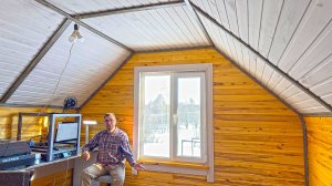 Палки и рейки преображают мансарду мастерской! Отделка помещения близится к завершению